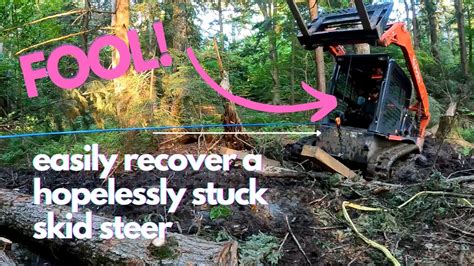 how to get a skid steer unstuck|skid steer unstuck recovery steps.